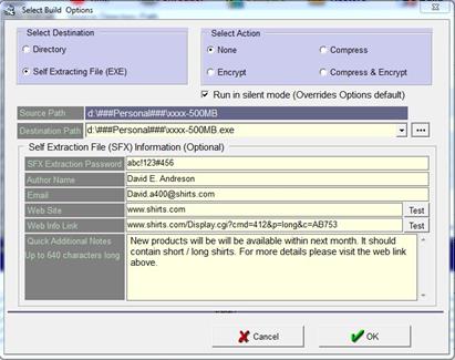 Encrypt/Compress/SFX Section Encrypt/Compress/SFX Section
